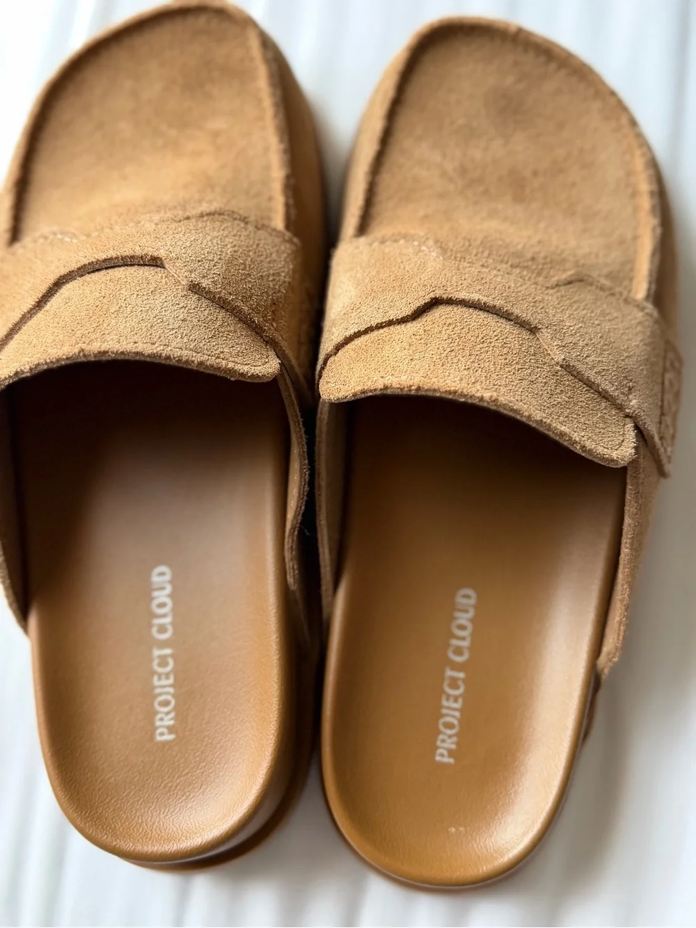 Project Cloud Women's Suede Espadrille Slide — Tan